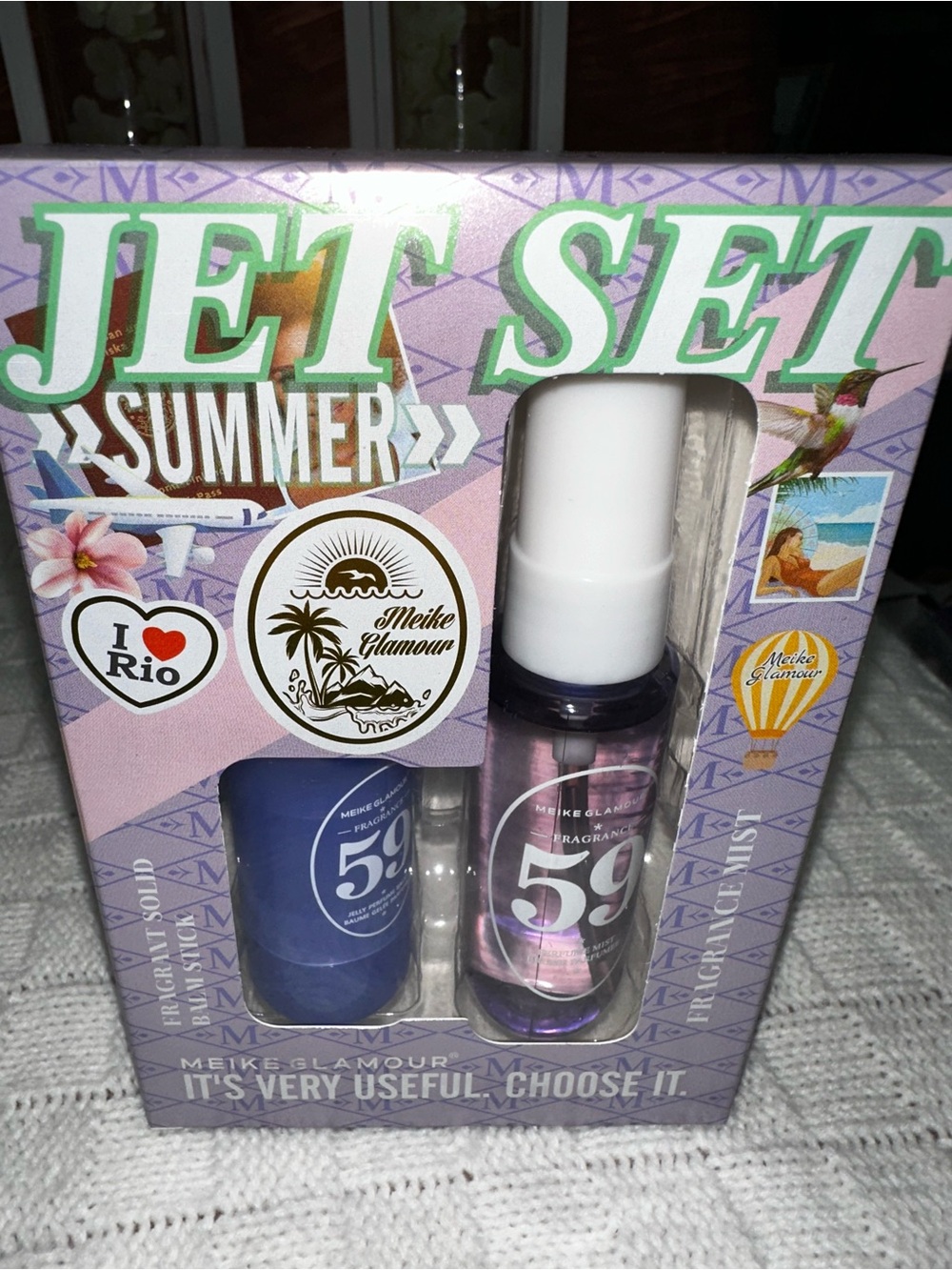 Glamour Jet Set Summer Fragrance Duo - Purple & White